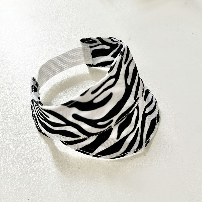Zebra-Patterned Duckbill Cap