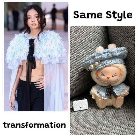 【Doll Clothes Only】Celebrity Style Labubu Clothing 3-Piece Set