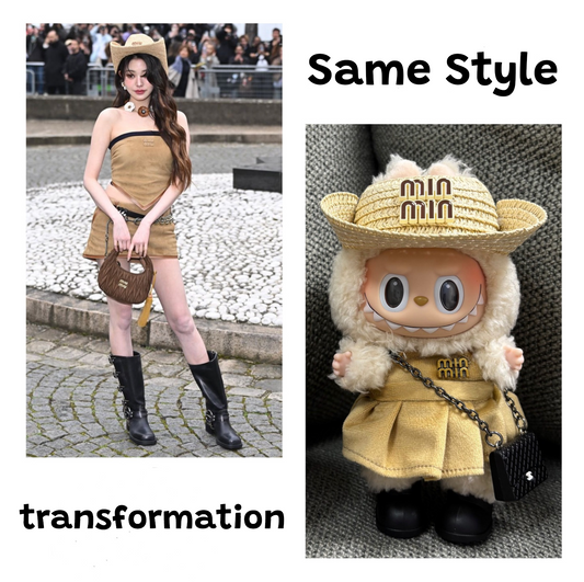 【Doll Clothes Only】Celebrity Style Labubu Clothing 4-Piece Set