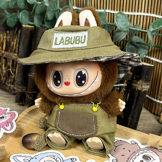 【Doll Clothes Only】Workwear Wharf Labubu Clothing 2-Piece Set