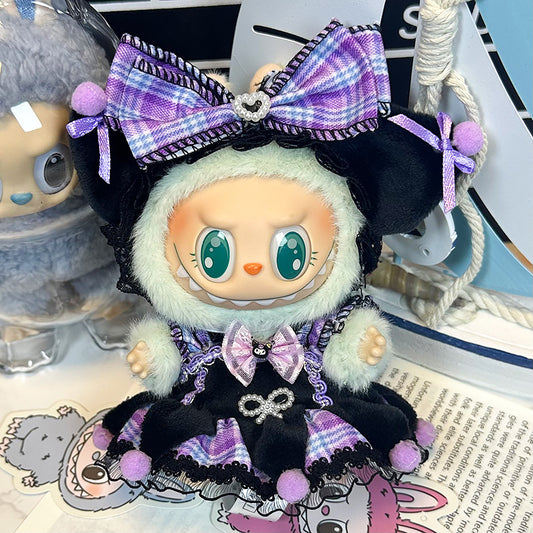 【Doll Clothes Only】Purple Cute Labubu Clothing 2-Piece Set