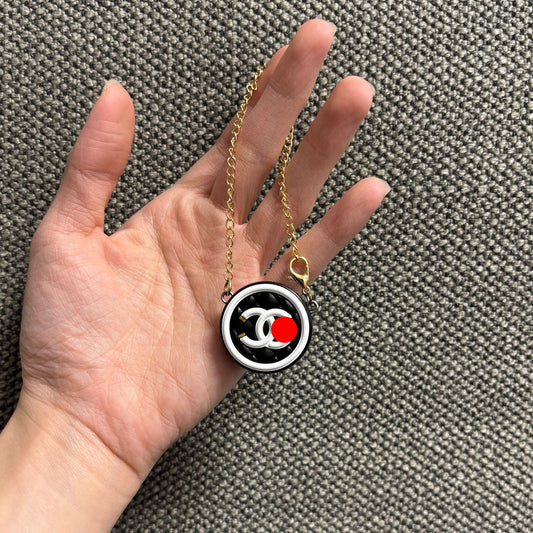 Round Black Small C bag