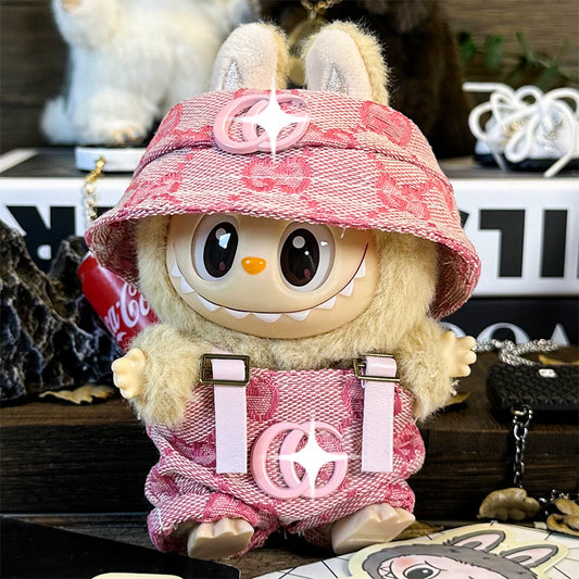 【Doll Clothes Only】Pink Fashion Labubu Clothing 2-Piece Set