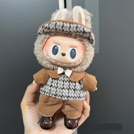 【Doll Clothes Only】Cute Suit Labubu Clothing 4-Piece Set