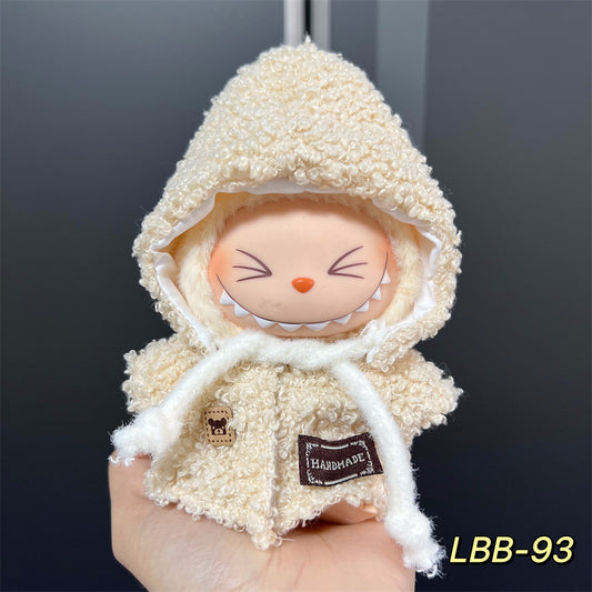 【Doll Clothes Only】Fluffy Warm Labubu Clothing 1-Piece Set