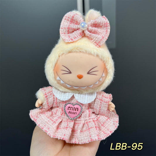 【Doll Clothes Only】Cute Pink Suit Labubu Clothing 2-Piece Set