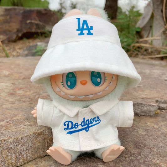 【Doll Clothes Only】White Sport Labubu Clothing 2-Piece Set