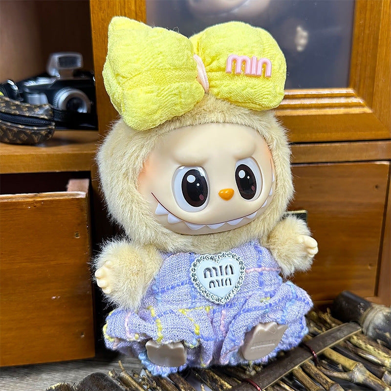 【Doll Clothes Only】Vitality Cute Fluffy Labubu Clothing 2-Piece Set