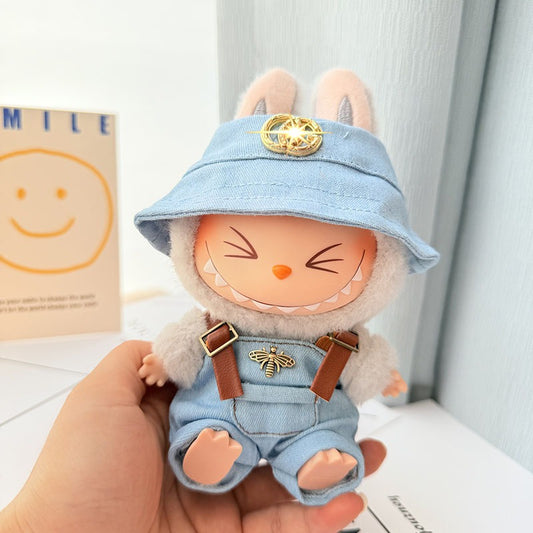 【Doll Clothes Only】Blue Bees Labubu Clothing 2-Piece Set