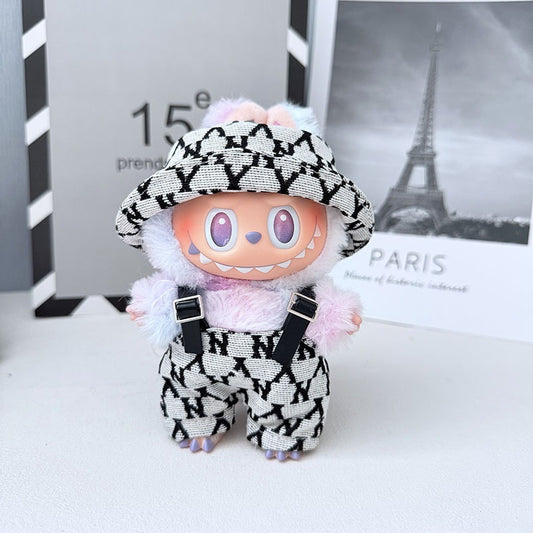 【Doll Clothes Only】Checker Pattern  Labubu Clothing 2-Piece Set