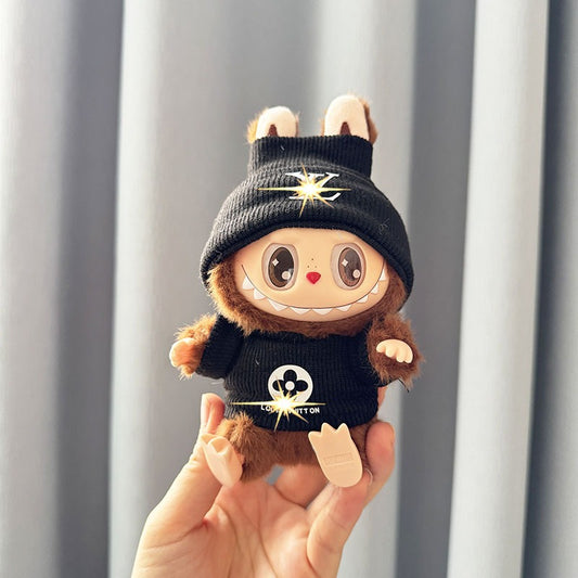 【Doll Clothes Only】Black Street Boys Labubu Clothing 2-Piece Set