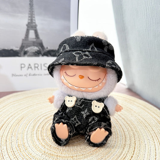 【Doll Clothes Only】Classic Black Labubu Clothing 2-Piece Set