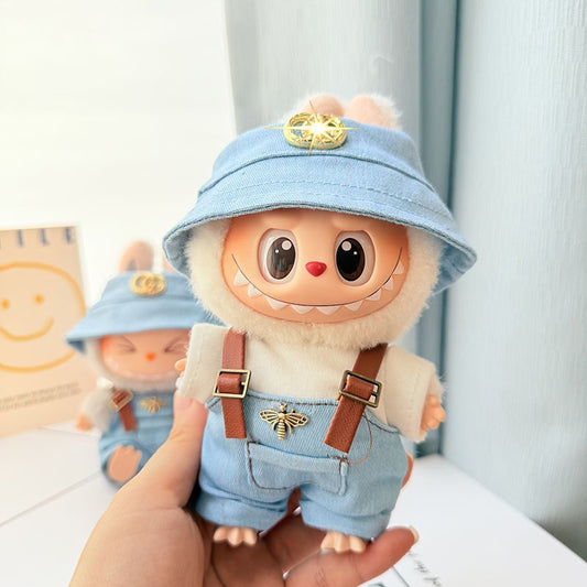 【Doll Clothes Only】Blue Luxury Labubu Clothing 3-Piece Set