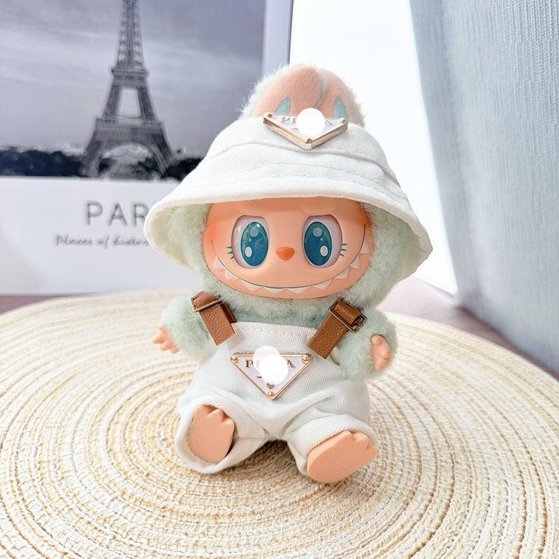 【Doll Clothes Only】Fisherman's Hat Labubu Clothing 2-Piece Set