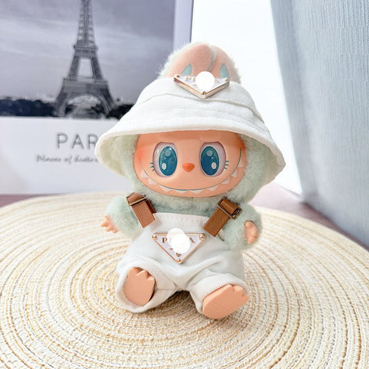 【Doll Clothes Only】Fisherman's Hat Labubu Clothing 2-Piece Set