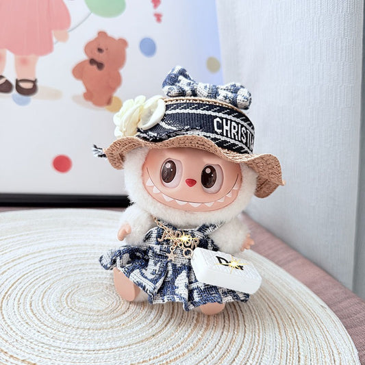 【Doll Clothes Only】Cute Flower Labubu Clothing 3-Piece Set
