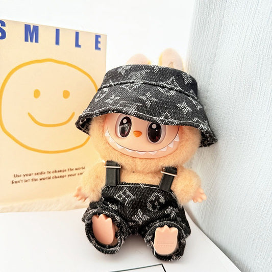 【Doll Clothes Only】Black Watermelon Labubu Clothing 2-Piece Set