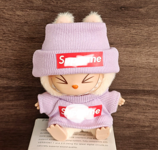 【Doll Clothes Only】Pink Lollipop Labubu Clothing 2-Piece Set