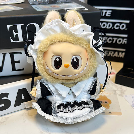 【Doll Clothes Only】Maid Outfit Labubu Clothing 2-Piece Set