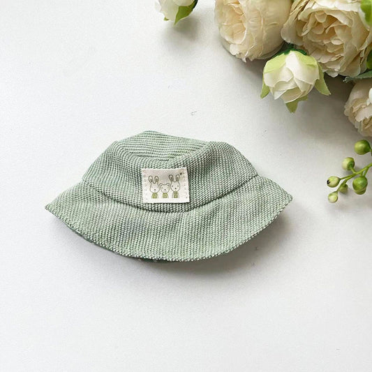 Light Blue Corduroy Striped Hat