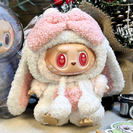 【Doll Clothes Only】 Lop-eared Rabbit Labubu Clothing 2-Piece Set