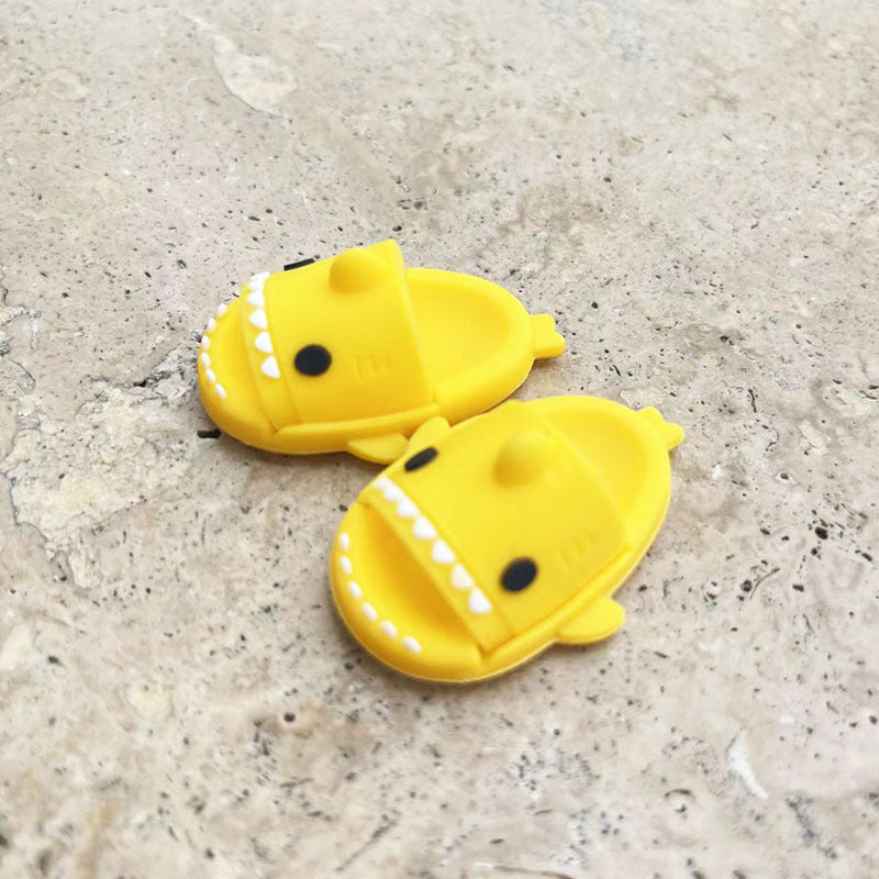 Yellow Shark Slippers