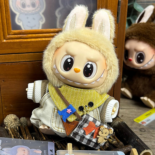 【Doll Clothes Only】White Happy Mouse 4-Piece Set